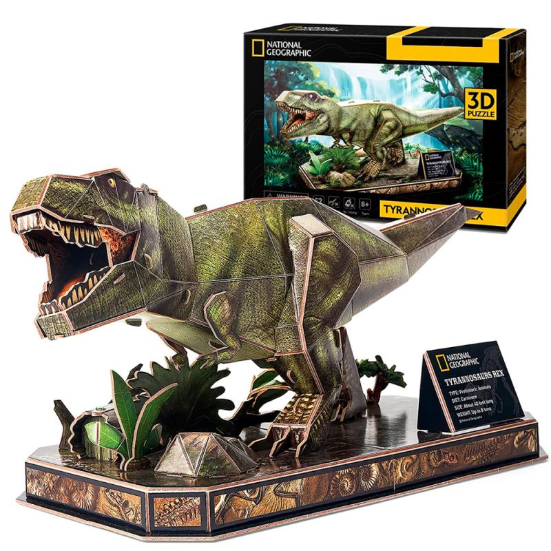 CUBICFUN - NATIONAL GEOGRAPHIC 3D PUZZLE DINO TYRANNOSAURUS REX, 52 PIECES