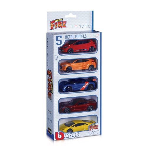 Burago 1:43 Str Fire 5Pk Asst