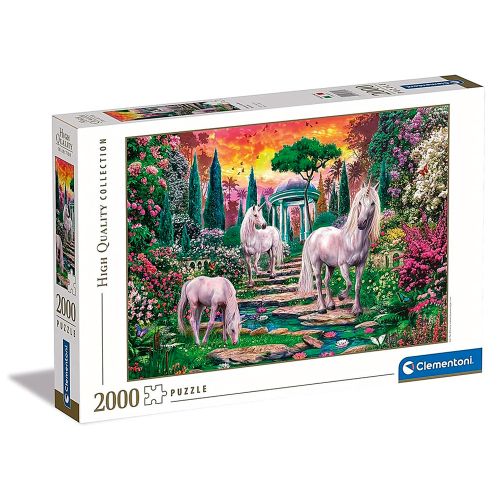 CLEMENTONI - CLASSICAL GARDEN UNICORNS PUZZLE, 2000 PIECES