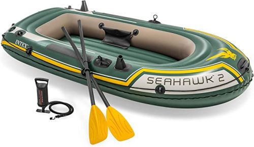 INTEX INFLATABLE SEAHAWK 2 BOAT SET 236CM X 114CM X 41CM