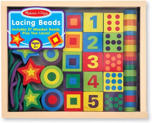 MELISSA & DOUG - LACING BEADS, 27 BEADS