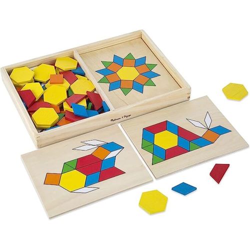 MELISSA & DOUG - WOODEN PATTERN BLOCKS AND BOARDS