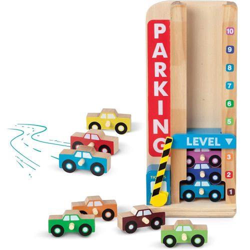 MELISSA & DOUG - WOODEN STACK AND COUNT PARKING GARAGE