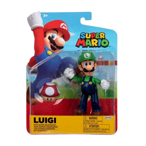 NINTENDO - SUPER MARIO LUIGI FIGURE, 4 INCH