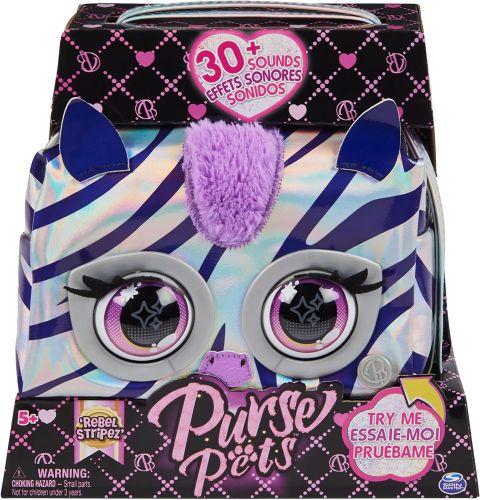 PURSE PETS METALLIC MAGIC ZEBRA