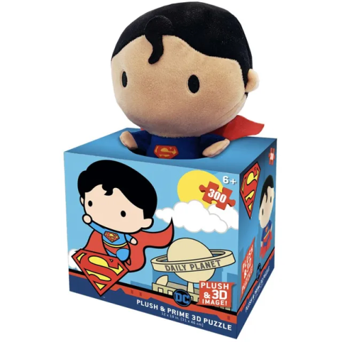 PRIME 3D DC COMICS - SUPERMAN PLUSH WITH PUZZLE 300PC