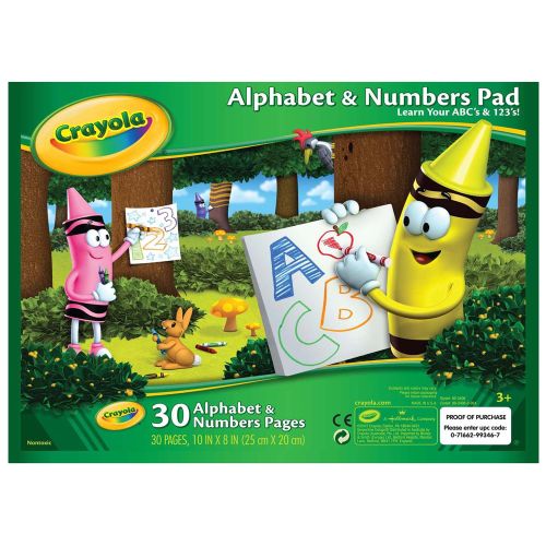 CRAYOLA - ALPHABET & NUMBERS WORKSHEET PAD, 30 PAGES