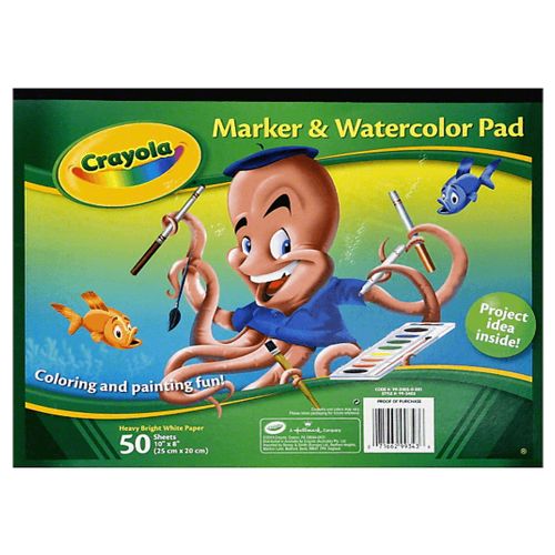 CRAYOLA - MARKER & WATERCOLOR PAD, 60 PAGES