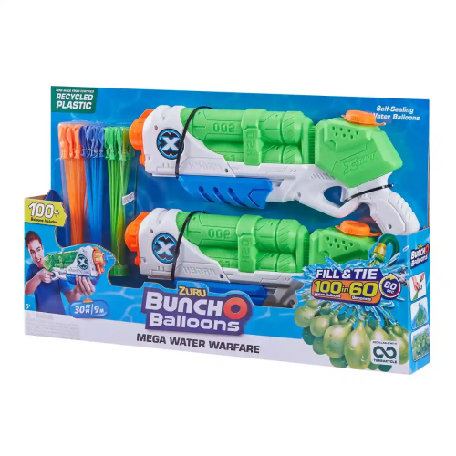 X-SHOT - BOB WATER BLASTER 2 MEDIUM TYPHOON THUNDERS WITH 3 BOB