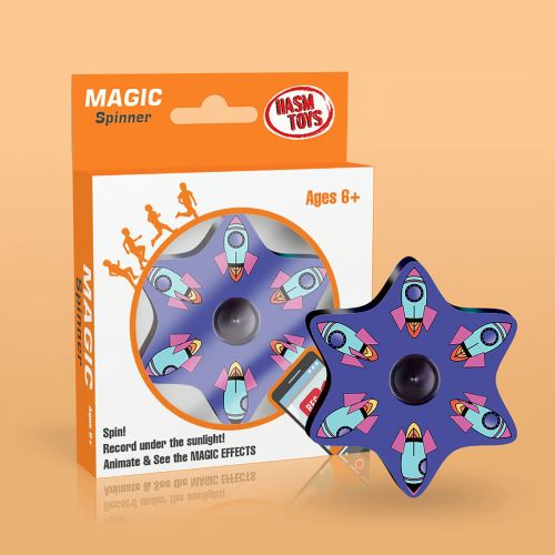 SPINNING ROCKET MAGIC BLISTER CARD+COLOR BOX