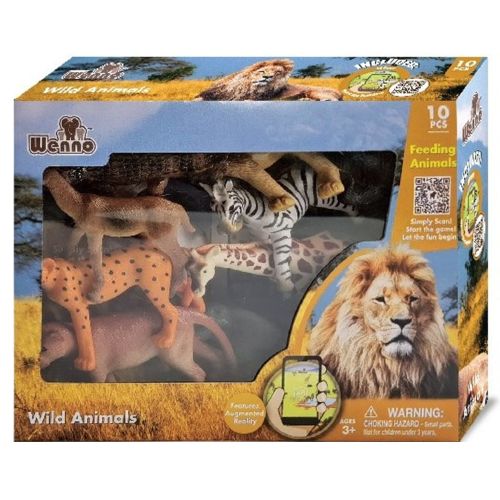 WENNO - WILD ANIMALS PLAYSET, 10 PIECES